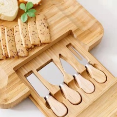 Large Bamboo Cheese Board Charcuterie Boards Gift Set