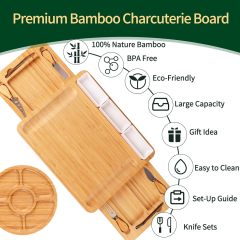 Charcuterie Board Set Cheese Board & Knife Set with Cheese Tray