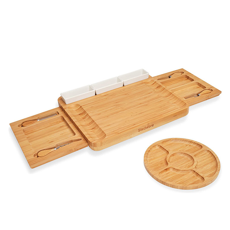 Large Charcuterie Board Set Bamboo Cheese Board Set