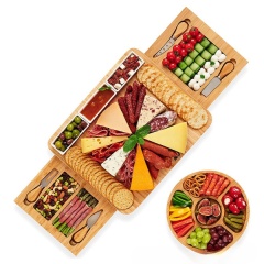 Large Charcuterie Board Set Bamboo Cheese Board Set