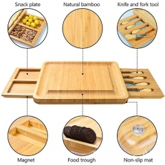 Large Bamboo Cheese Board Charcuterie Boards Gift Set