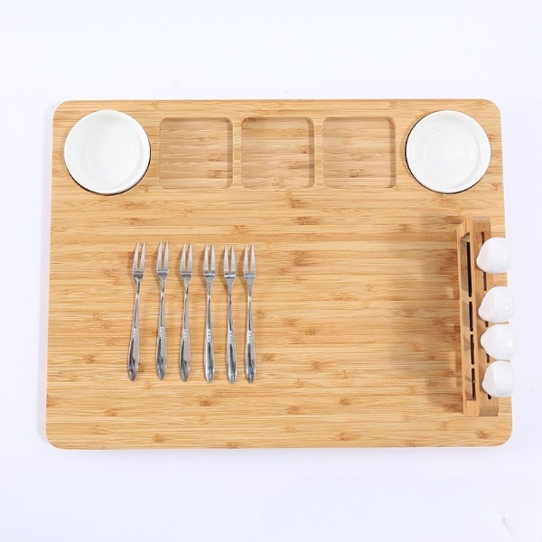 Charcuterie Boards Gift Set Large Bamboo Cheese Board Set