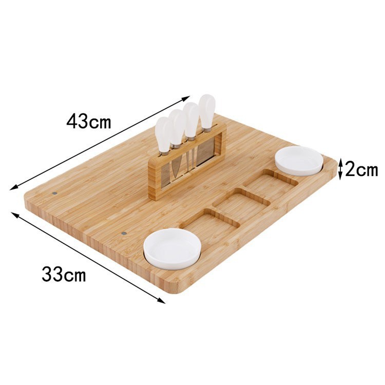 Charcuterie Boards Gift Set Large Bamboo Cheese Board Set