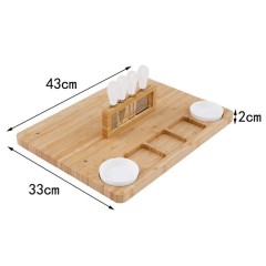 Charcuterie Boards Gift Set Large Bamboo Cheese Board Set