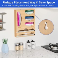 Bamboo Ziplock Bag Organizer for Drawer