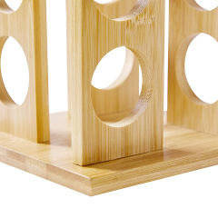 Rotating Square Bamboo Countertop Spice Rack