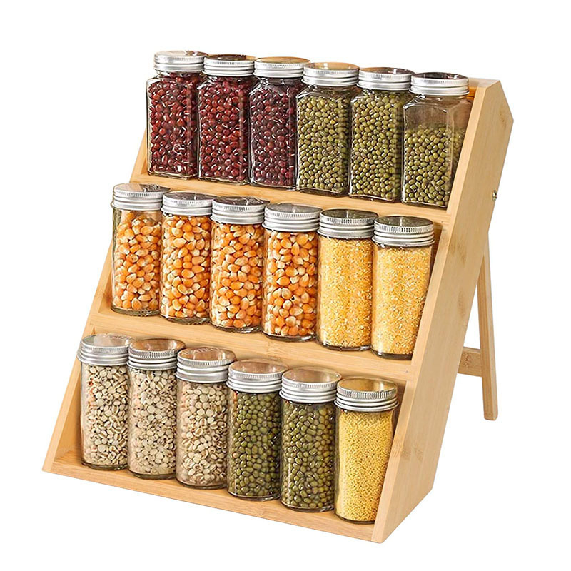 Bamboo Spice Rack Organizer for Kitchen