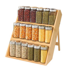 Bamboo Spice Rack Organizer for Kitchen