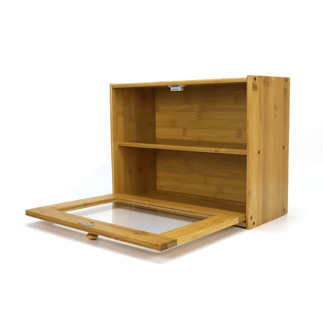 Bamboo Bread Container with Double Layer