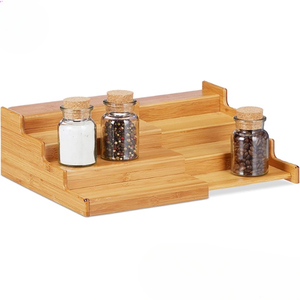3 Tier Expandable Bamboo Spice Storage
