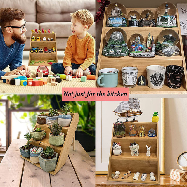 Bamboo Spice Rack Organizer for Kitchen