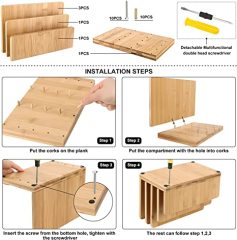 100% Bamboo Desk File Mail Organizer Countertop
