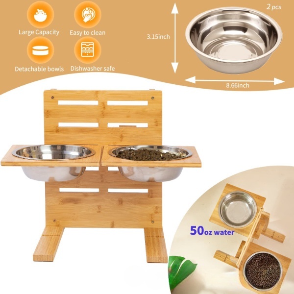 Adjustable Raised Dog Bowls