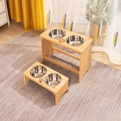 Bamboo Raised Dog Bowl