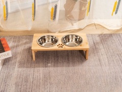 Bamboo Raised Dog Bowl