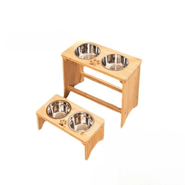 Bamboo Raised Dog Bowl