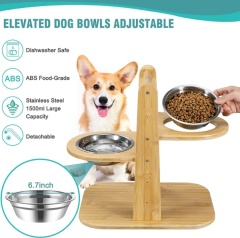 Adjustable Raised Dog Bowls with Non-Skid Feet