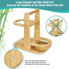 Adjustable Raised Dog Bowls with Non-Skid Feet
