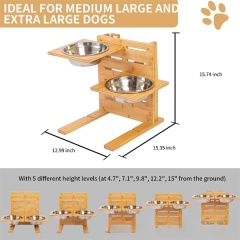 Adjustable Raised Dog Bowls