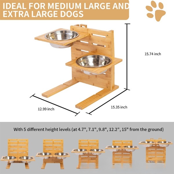 Adjustable Raised Dog Bowls