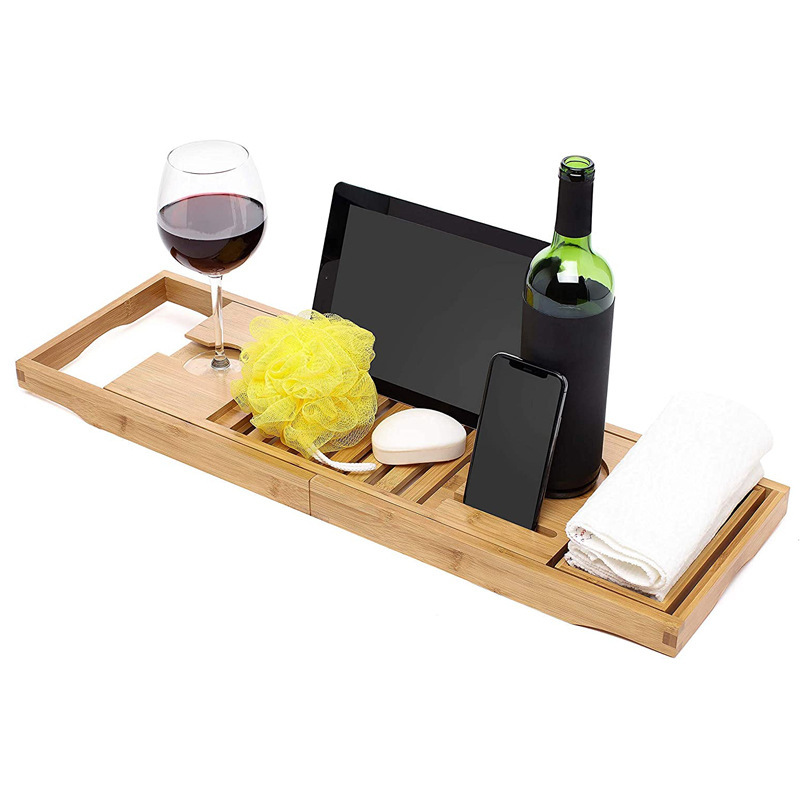 Expandable Bamboo Bathroom Tub Tray