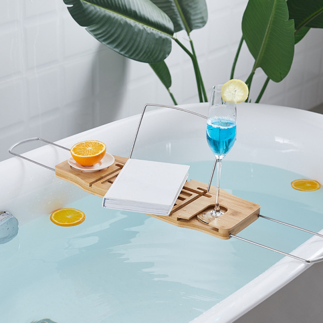 Expandable Tub Organizer Luxury Bathtub Caddy Tray
