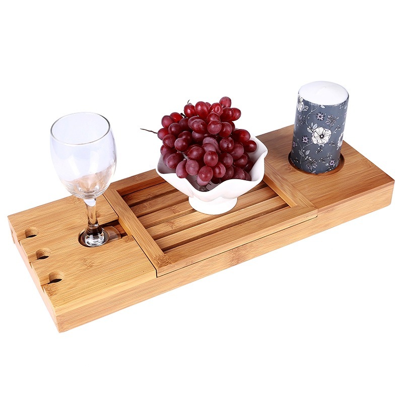 Small Size Premium Bamboo Bath Tray Table