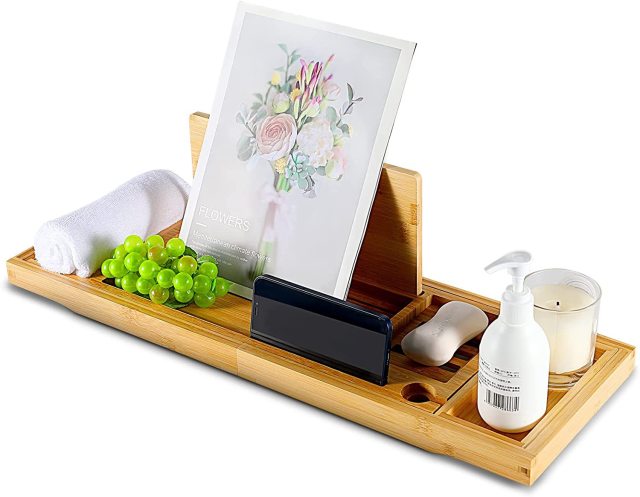 Premium Bamboo Bath Tray Table