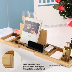 Premium Bamboo Bath Tray Table