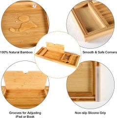 Premium Bamboo Bath Tray Table