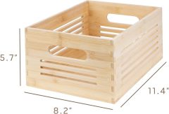 Natural Bamboo Wooden Storage Box