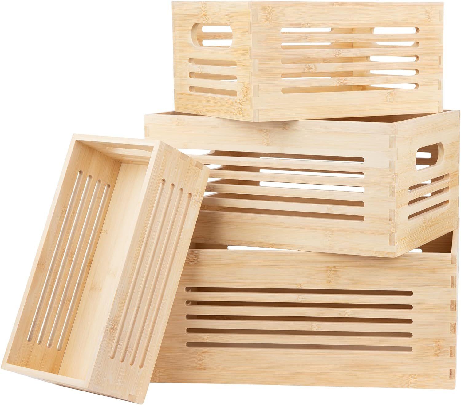 Natural Bamboo Wooden Storage Box