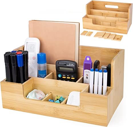 Bamboo Desk Organizers Set