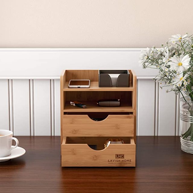 4-Tier Bamboo Desk Organizer