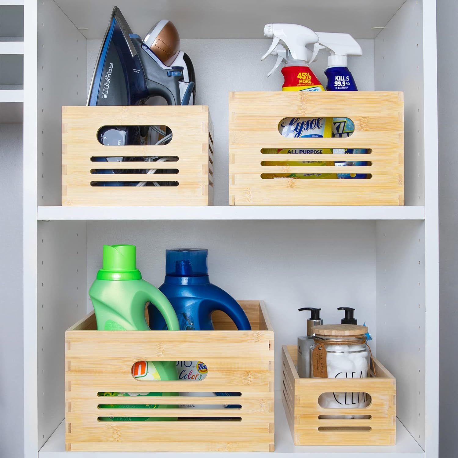 Natural Bamboo Wooden Storage Box