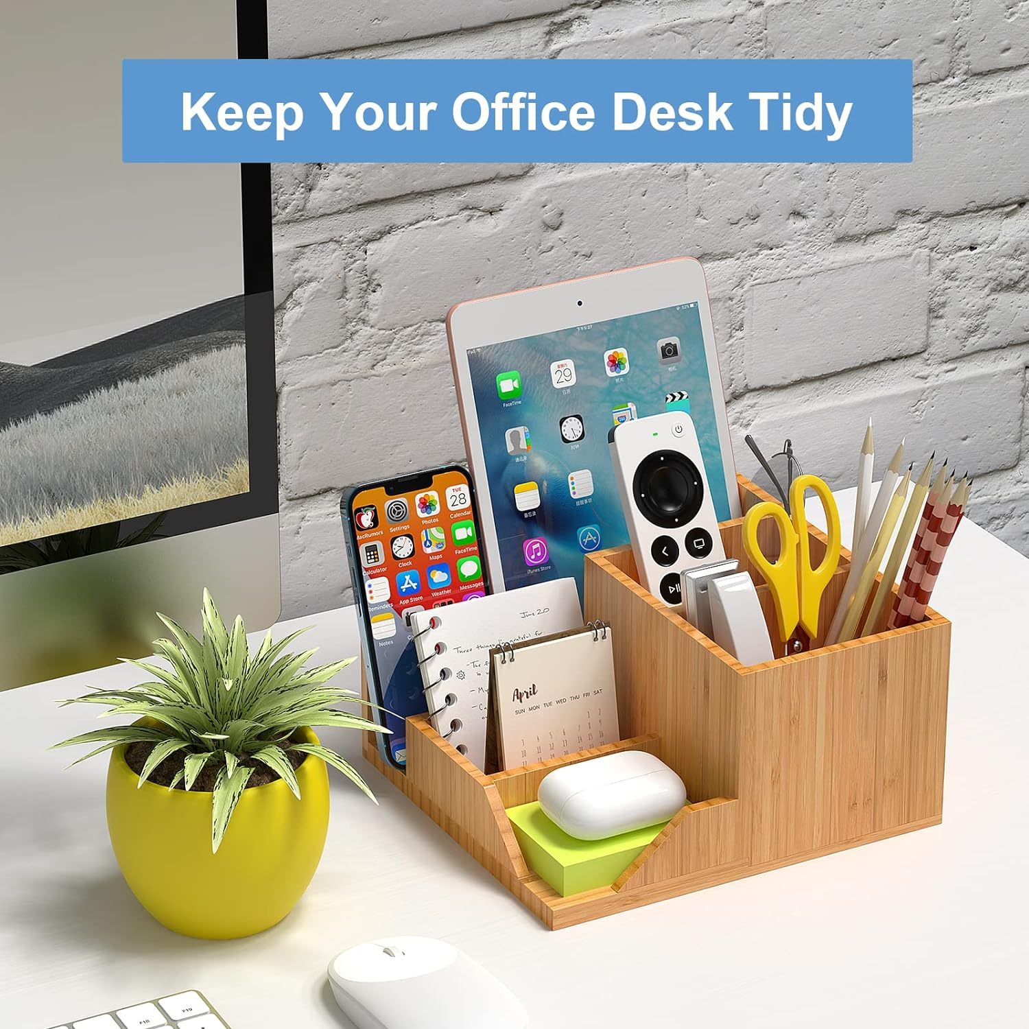 Bamboo Desktop Office Organizer