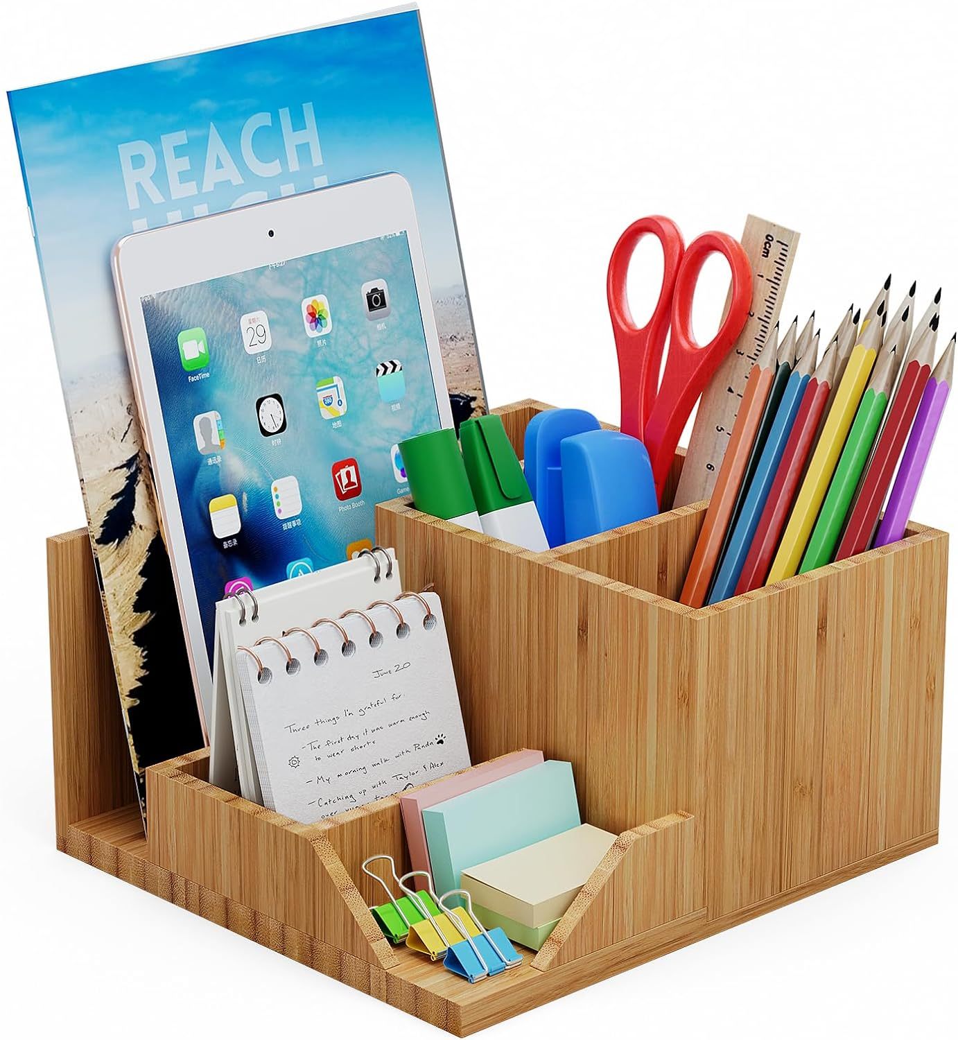 Bamboo Desktop Office Organizer