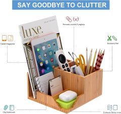 Bamboo Desktop Office Organizer