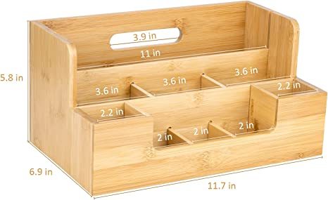 Bamboo Desk Organizers Set