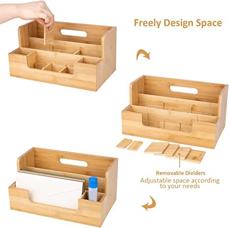 Bamboo Desk Organizers Set