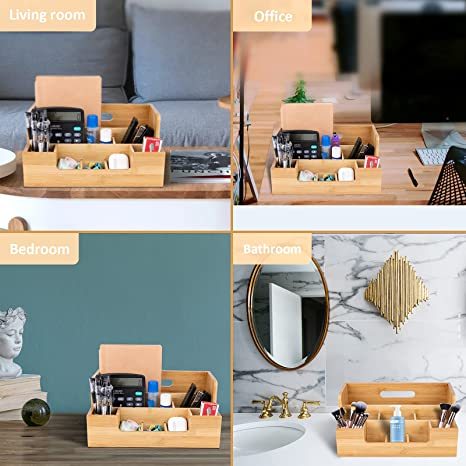 Bamboo Desk Organizers Set