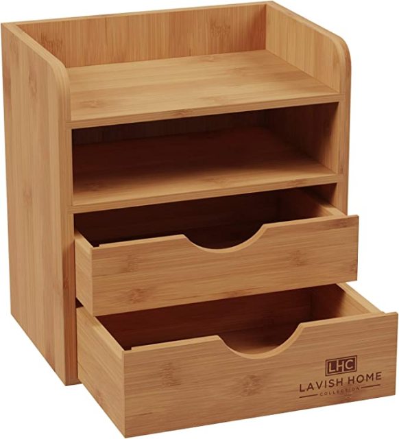 4-Tier Bamboo Desk Organizer