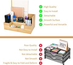 Bamboo Desk Organizers Set