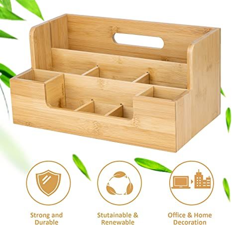 Bamboo Desk Organizers Set
