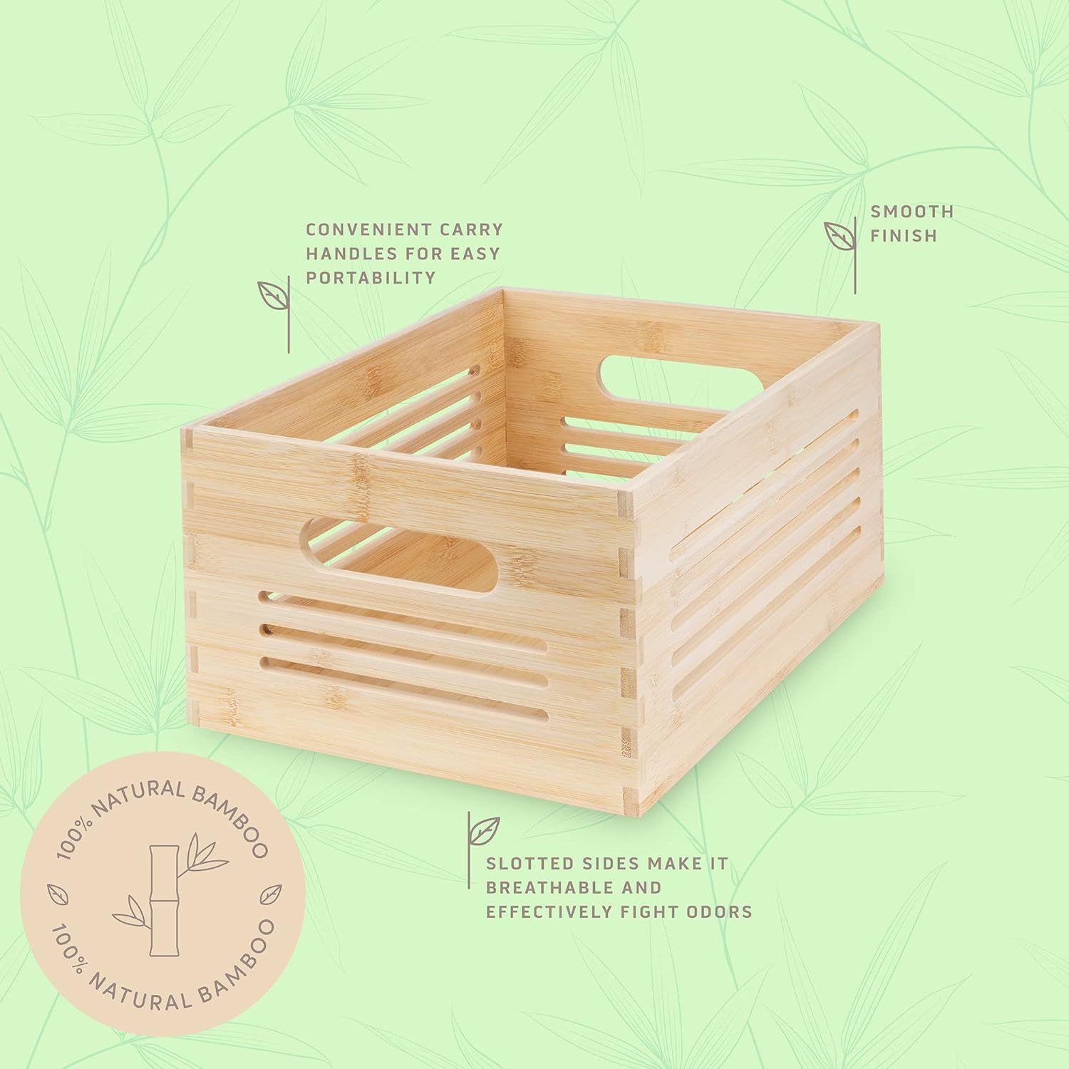 Natural Bamboo Wooden Storage Box