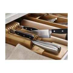 Kitchen Bamboo Knife Drawer Organizer Insert