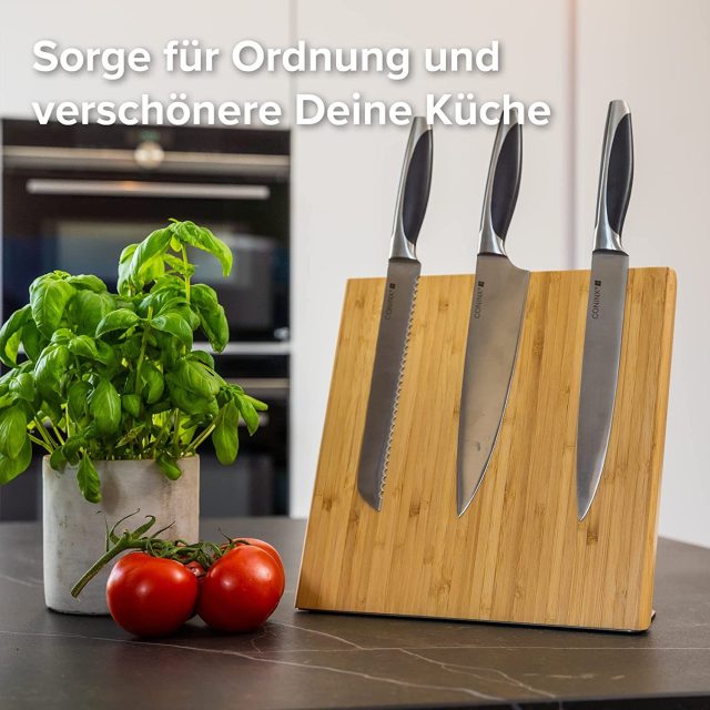 Magnetic Bamboo Knife Block