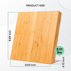 Magnetic Bamboo Knife Block
