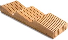 Bamboo Knife Drawer Organizer for Kitchen
