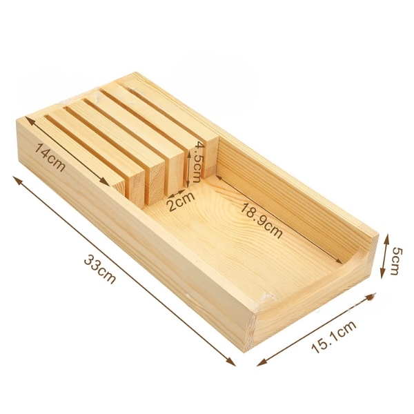 Knife Drawer Organizer Bamboo Insert Dock